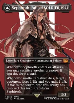 Sephiroth, Fabled SOLDIER // Sephiroth, One-Winged Angel Final Fantasy Character Card